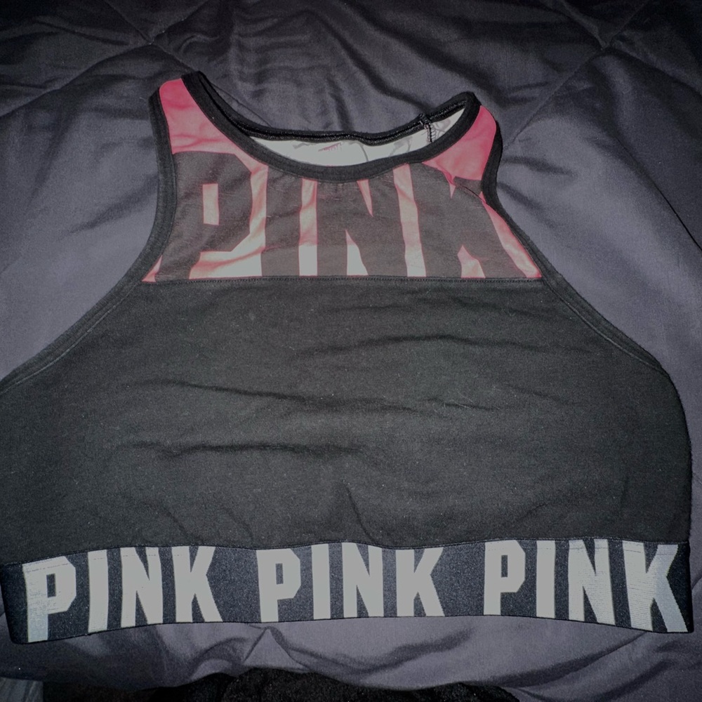 PINK high Neck Sports Bra